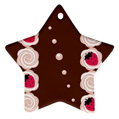 Cake Top Choco Star Ornament (two Sides) by strawberrymilk