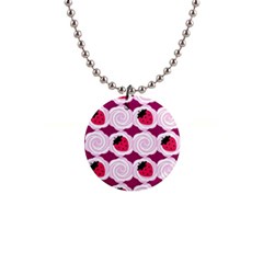 Cake Top Grape 1  Button Necklace