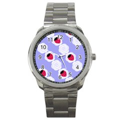 Cake Top Blueberry Sport Metal Watch by strawberrymilk