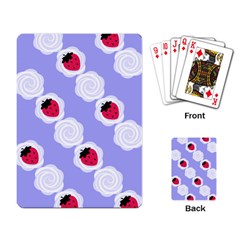 Cake Top Blueberry Playing Cards Single Design by strawberrymilk