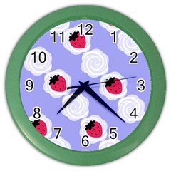 Cake Top Blueberry Color Wall Clock