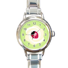 Cake Top Lime Round Italian Charm Watch by strawberrymilk