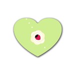 Cake Top Lime Rubber Coaster (Heart) Front