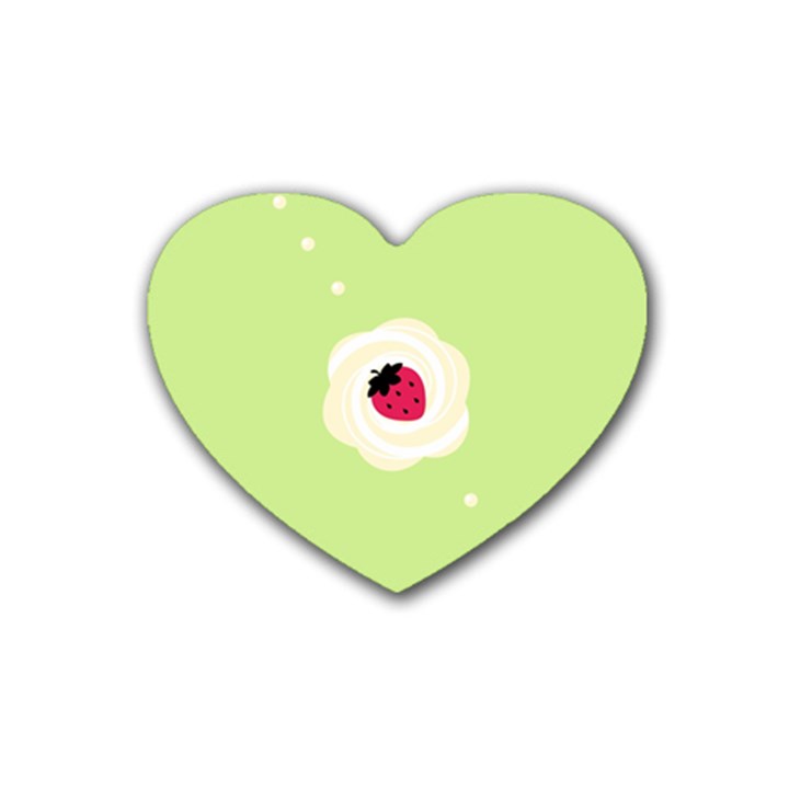 Cake Top Lime Rubber Coaster (Heart)