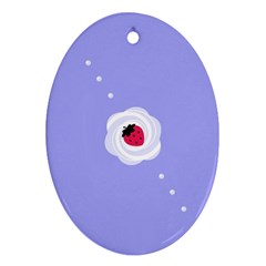 Cake Top Purple Ornament (oval) by strawberrymilk