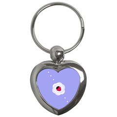 Cake Top Purple Key Chain (heart) by strawberrymilk