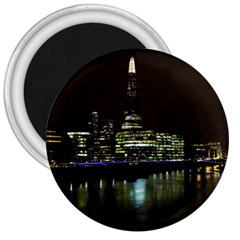 The Shard And Southbank London Large Magnet (round) by Londonimages