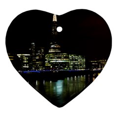 The Shard And Southbank London Ceramic Ornament (heart)