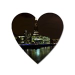 The Shard and Southbank London Large Sticker Magnet (Heart) Front