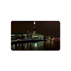 The Shard And Southbank London Name Card Sticker Magnet by Londonimages