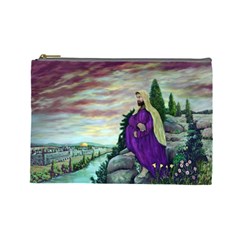 Jesus Overlooking Jerusalem By Ave Hurley  Large Makeup Purse by ArtRave2