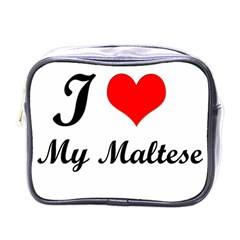 I Love My Maltese Single-sided Cosmetic Case