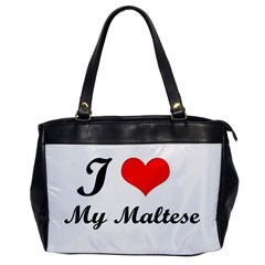 I Love My Maltese Single-sided Oversized Handbag by sugar