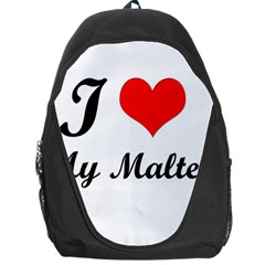 I Love My Maltese Backpack Bag by sugar