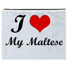 I Love My Maltese Cosmetic Bag (xxxl)