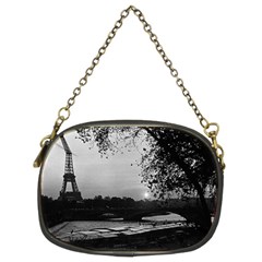 Vintage France Paris Eiffel Tour & Seine At Dusk 1970 Twin-sided Evening Purse by Vintagephotos