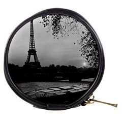 Vintage France Paris Eiffel Tour & Seine At Dusk 1970 Mini Makeup Case by Vintagephotos