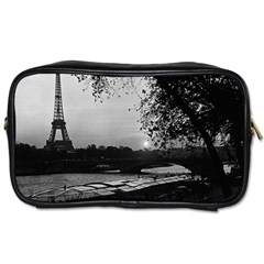 Vintage France Paris Eiffel Tour & Seine At Dusk 1970 Twin-sided Personal Care Bag