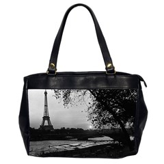 Vintage France Paris Eiffel Tour & Seine At Dusk 1970 Twin-sided Oversized Handbag