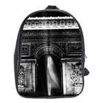 Vintage France Paris Triumphal arch 1970 School Bag (XL) Front