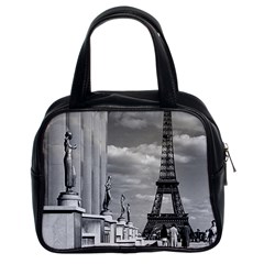 Vintage France Paris Eiffel Tour Chaillot Palace 1970 Twin-sided Satchel Handbag by Vintagephotos