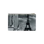 Vintage France Paris Eiffel tour Chaillot palace 1970 Small Makeup Purse Back