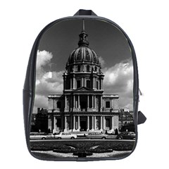 Vintage France Paris Church Saint Louis Des Invalides Large School Backpack by Vintagephotos