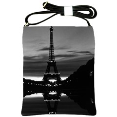 Vintage France Paris Eiffel Tower Reflection 1970 Cross Shoulder Sling Bag