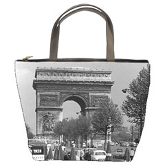 Vintage France Paris Triumphal Arch 1970 Bucket Handbag by Vintagephotos