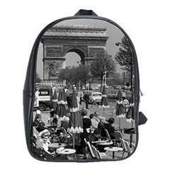 Vintage France Paris Triumphal Arch 1970 School Bag (xl)