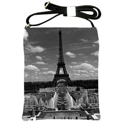 Vintage France Paris Fontain Chaillot Tour Eiffel 1970 Cross Shoulder Sling Bag