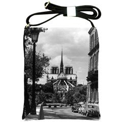 Vintage France Paris Notre Dame Saint Louis Island 1970 Cross Shoulder Sling Bag