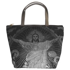 Vintage France Paris Sacre Coeur Basilica Dome Jesus Bucket Handbag