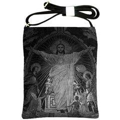 Vintage France Paris Sacre Coeur Basilica Dome Jesus Cross Shoulder Sling Bag by Vintagephotos