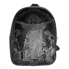 Vintage France Paris Sacre Coeur Basilica Dome Jesus School Bag (xl) by Vintagephotos