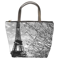 Vintage France Paris Eiffel Tour 1970 Bucket Handbag by Vintagephotos