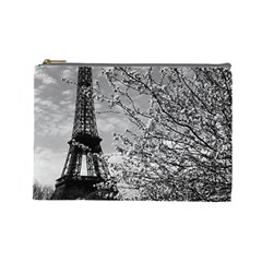 Vintage France Paris Eiffel Tour 1970 Large Makeup Purse