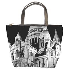 Vintage France Paris The Sacre Coeur Basilica 1970 Bucket Handbag by Vintagephotos