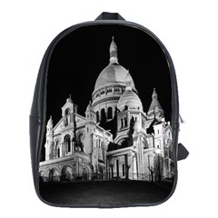 Vintage France Paris The Sacre Coeur Basilica 1970 Large School Backpack