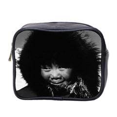 Vintage Usa Alaska Eskimo Child 1970 Twin-sided Cosmetic Case