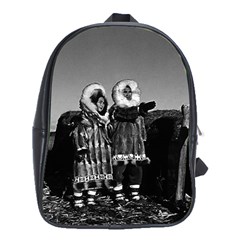 Vintage Fur Clad Eskimos Of Arctic Alaska Bu Sod Igloo School Bag (xl) by Vintagephotos