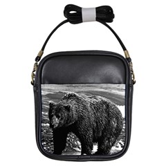 Vintage Usa Alaska Brown Bear 1970 Kids  Sling Bag by Vintagephotos