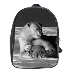 Vintage Usa Alaska Mother Polar Bear 1970 Large School Backpack by Vintagephotos