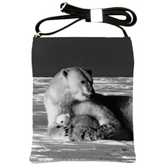 Vintage Usa Alaska Mother Polar Bear 1970 Cross Shoulder Sling Bag by Vintagephotos