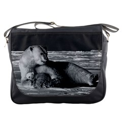 Vintage Usa Alaska Mother Polar Bear 1970 Messenger Bag by Vintagephotos