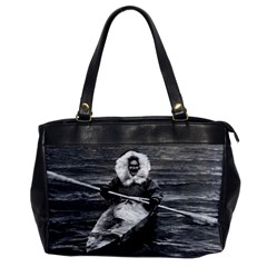 Vintage Usa Alaska Eskimo And His Kayak 1970 Single-sided Oversized Handbag by Vintagephotos