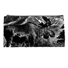 Vintage Usa Alaska Bull Moose 1970 Pencil Case