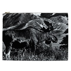 Vintage Usa Alaska Bull Moose 1970 Cosmetic Bag (xxl) by Vintagephotos