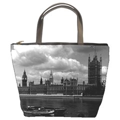 Vintage Uk England London The Houses Of Parliament 1970 Bucket Handbag