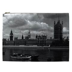 Vintage Uk England London The Houses Of Parliament 1970 Cosmetic Bag (xxl)